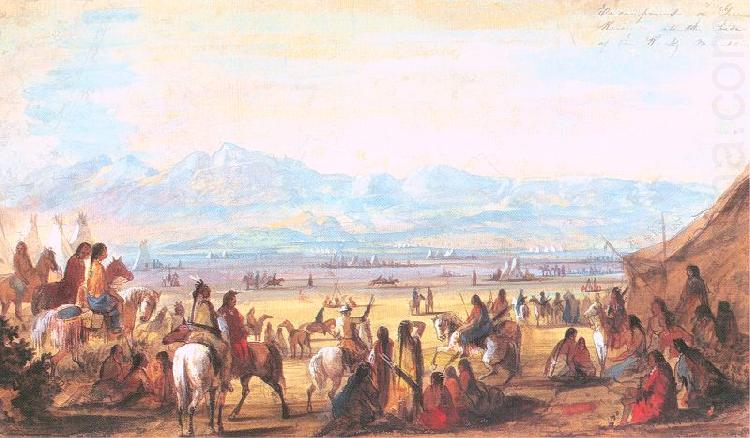 Encampment on Green River, Miller, Alfred Jacob